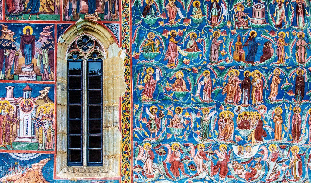 Pictura exterioara Manastirea Moldovita